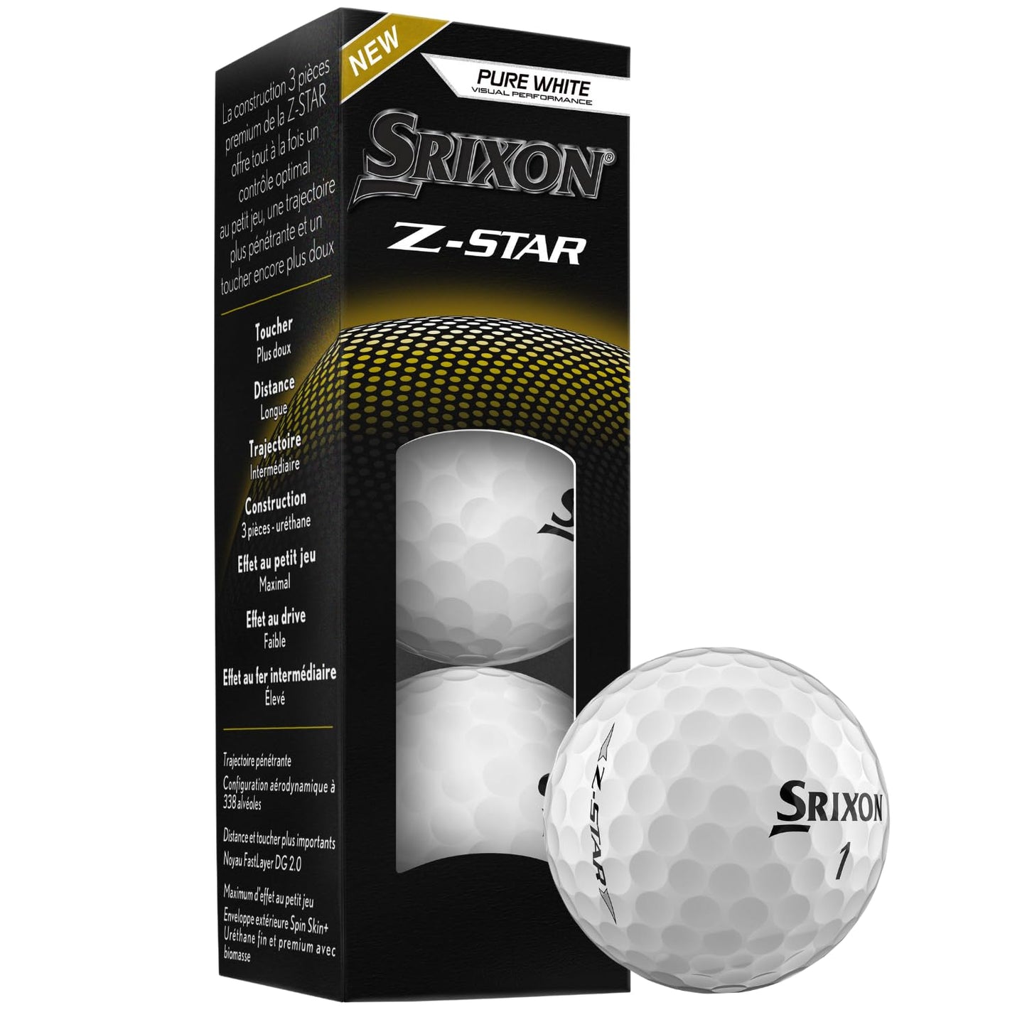 Srixon Z-Star Balls, Z-Star 9, White