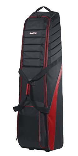An image of Bag Boy T-750 Golf Travel Cover - Black/Red on a white background