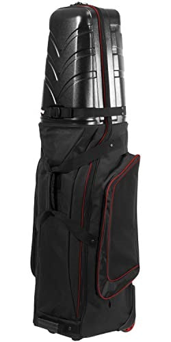 An image of Bag Boy T-10 Golf Travel Cover - Black/Red on a white background