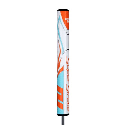 An image of SuperStroke Zenergy Tour 2.0 Putter Grip - Orange/Blue/White on a white background