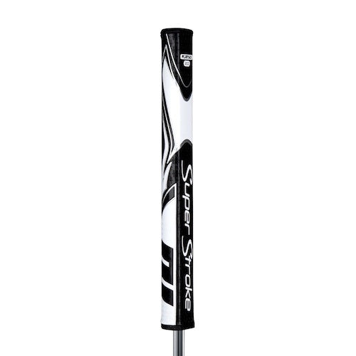 An image of SuperStroke Zenergy Flatso 2.0 Putter Grip - Black / White on a white background