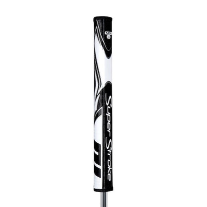 An image of SuperStroke Zenergy Flatso 2.0 Putter Grip - Black / White on a white background