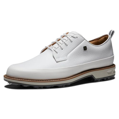 An image of a FootJoy Field Heel Split Golf Shoes - White on a white background
