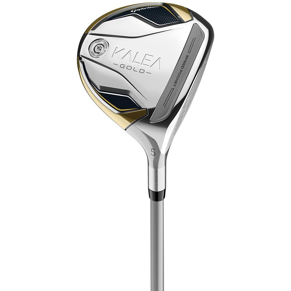 An image of TaylorMade Kalea Gold Fairway 18 Degree Graphite Shaft Ladies Right Hand on a white background