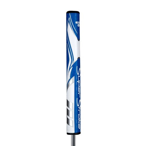 An image of SuperStroke Zenergy Tour 2.0 Putter Grip - Blue/White on a white background