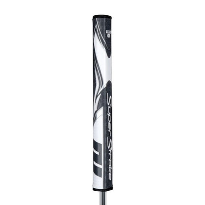 An image of SuperStroke Zenergy Flatso 3.0 Putter Grip - Grey / White on a white background