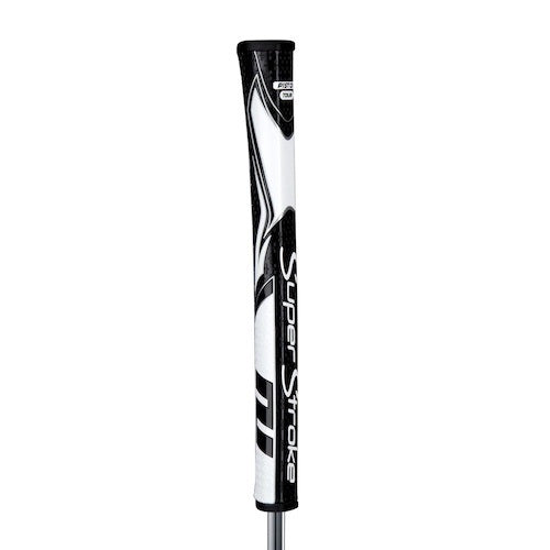 An image of SuperStroke Zenergy Pistol Tour Putter Grip - Black / White on a white background