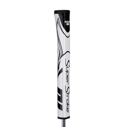 An image of SuperStroke Zenergy Pistol 2.0 Putter Grip - White / Black on a white background