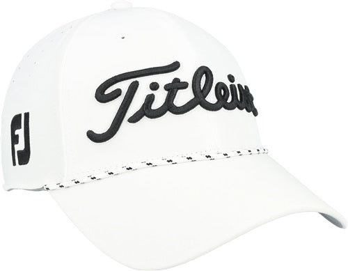 An image of Titleist Tour Breezer White/Black on a white background