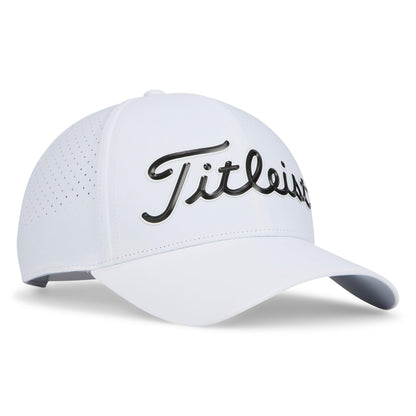 An image of Titleist Players Tech Hat White/Black One Size Fits Most on a white background