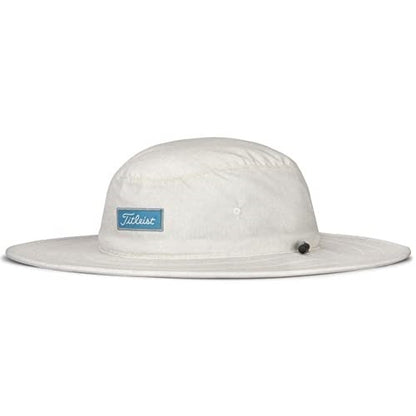 An image of Titleist Charleston Aussie Heather Hat - White / Niagara on a white background