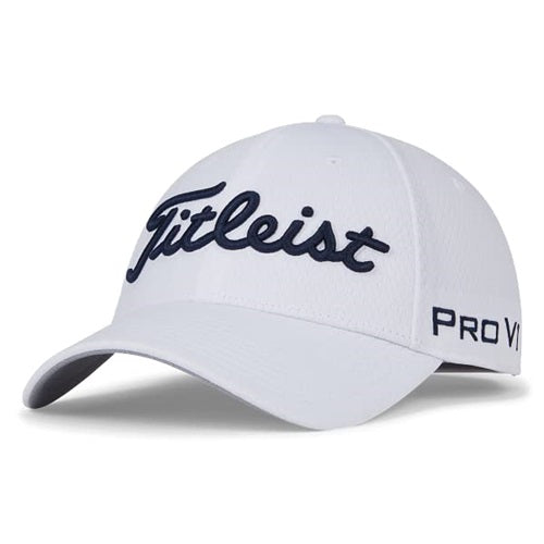 An image of Titleist Tour Elite Hat White/Navy Large/Extra Large on a white background