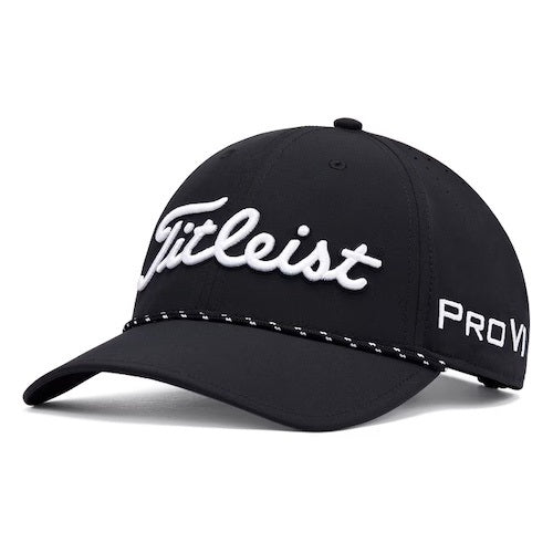 An image of Titleist Tour Breezer Black/White on a white background