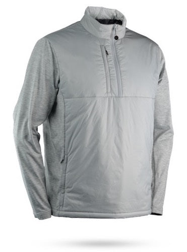 An image of Sun Mountain Colter II Long Sleeve Pullover - Platinum - L on a white background