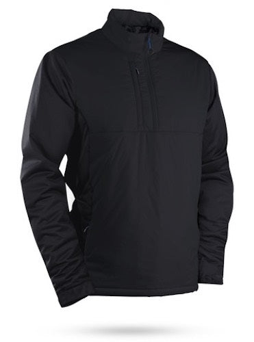 An image of Sun Mountain Colter II Long Sleeve Pullover - Black - M on a white background
