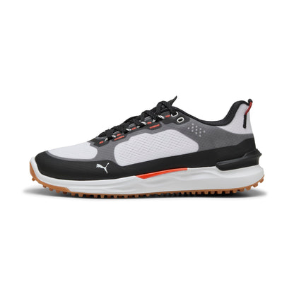 An image of Puma Men's Ignite Elevate X Shoe, Puma White-Puma Black, 11 on a white background