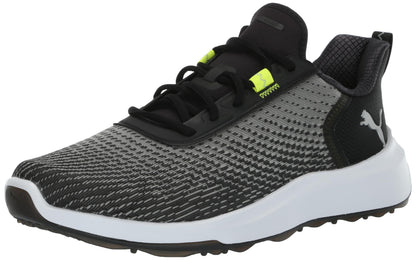 An image of Puma Men's Fusion Crush Sport Wide Shoe, Black-Electric, 7.5 on a white background