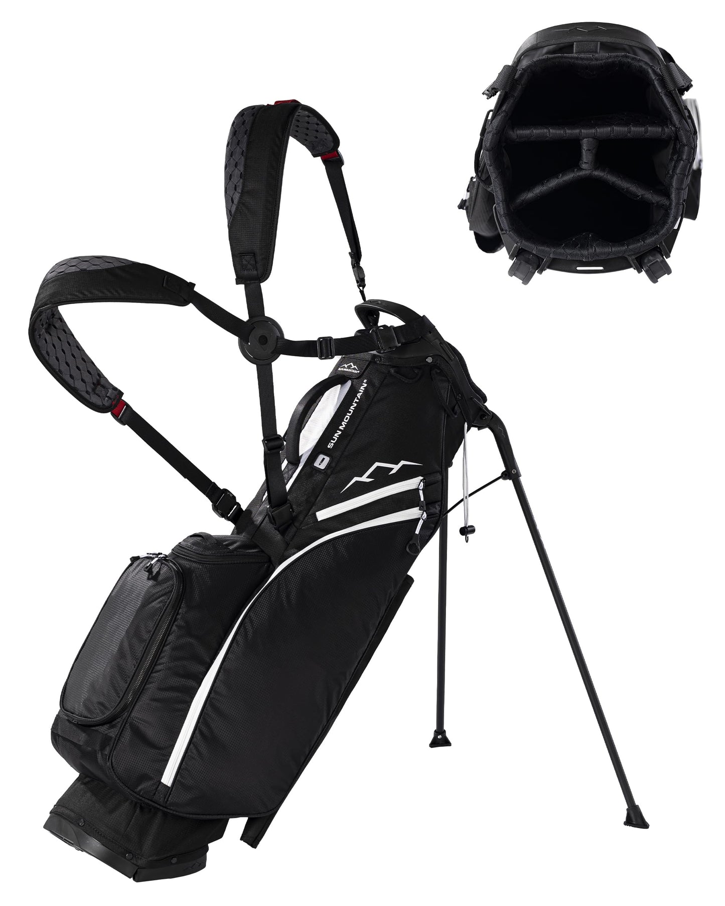 An image of Sun Mountain E-2.5 Lite Black-White on a white background