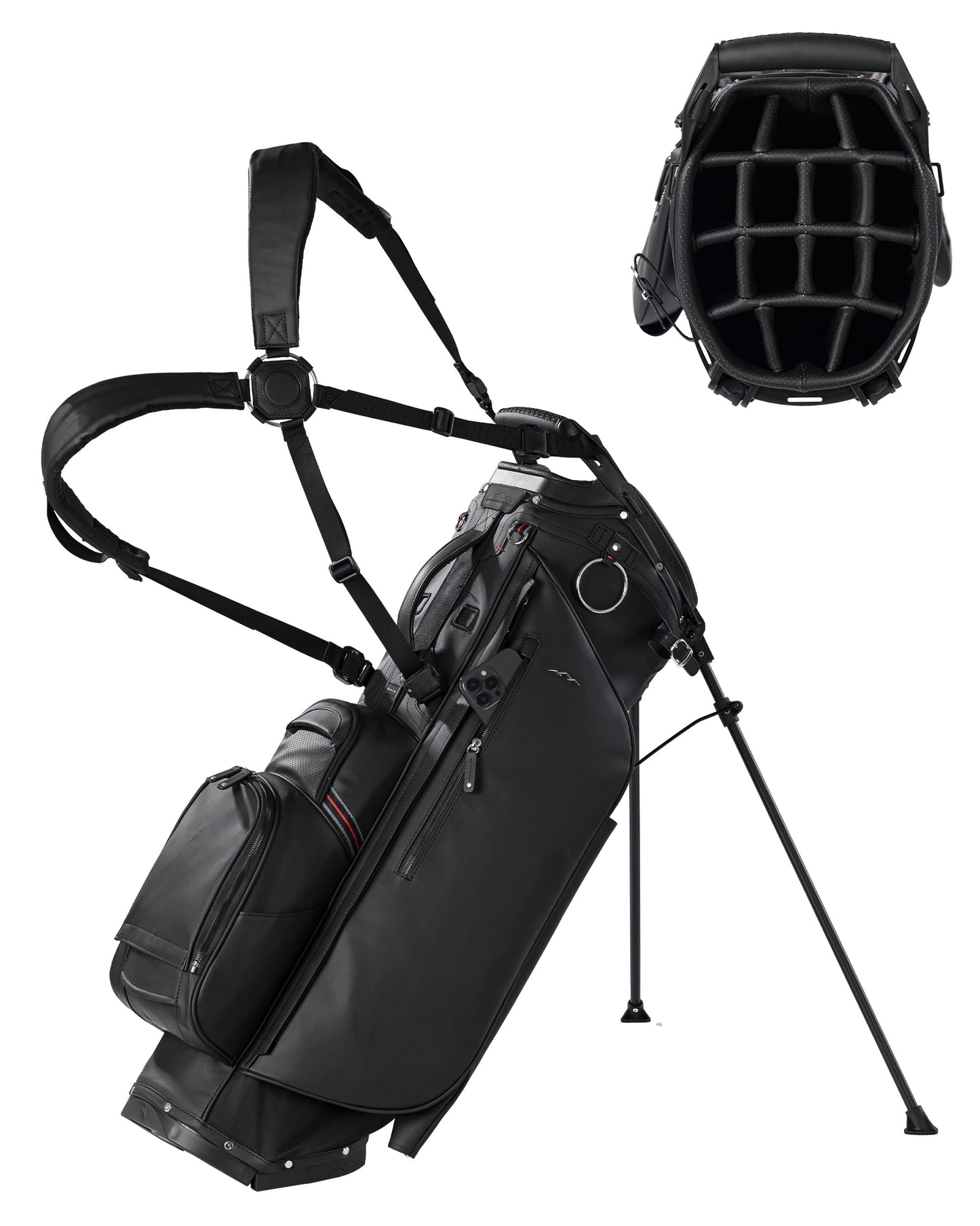 An image of Sun Mountain Matchplay 14W Black on a white background