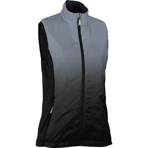 An image of Sun Mountain Women's Gradient Vest - Blk-Cdt L on a white background