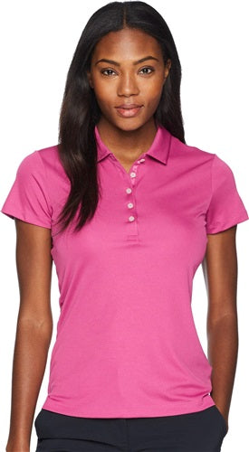 An image of Puma Women's Pounce Polo, X-Large, Magenta Haze on a white background