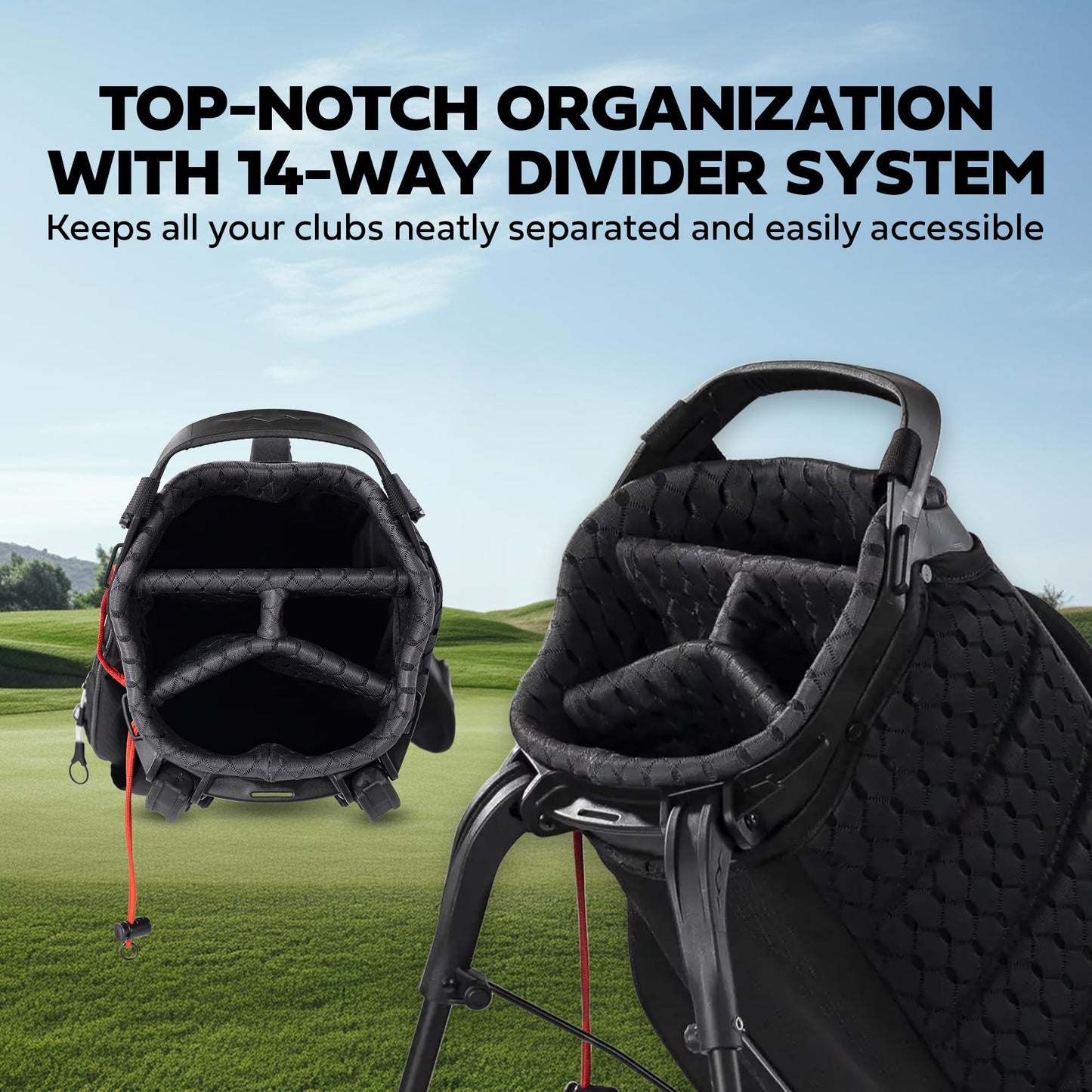 Ad image of Sun Mountain golf product features