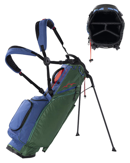 An image of Sun Mountain E-2.5 Lite Forest-Navy-Red on a white background