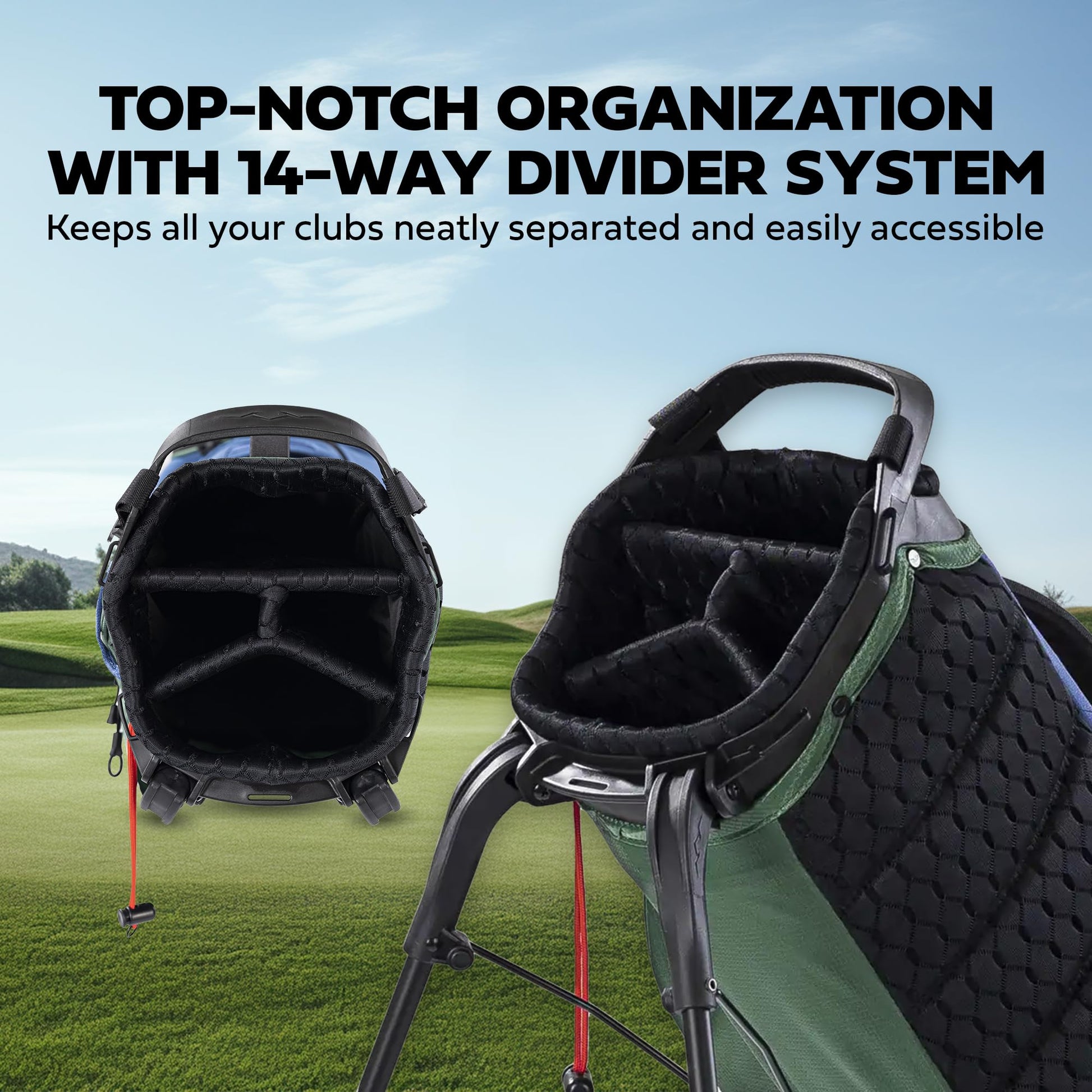 Ad image of Sun Mountain golf product features
