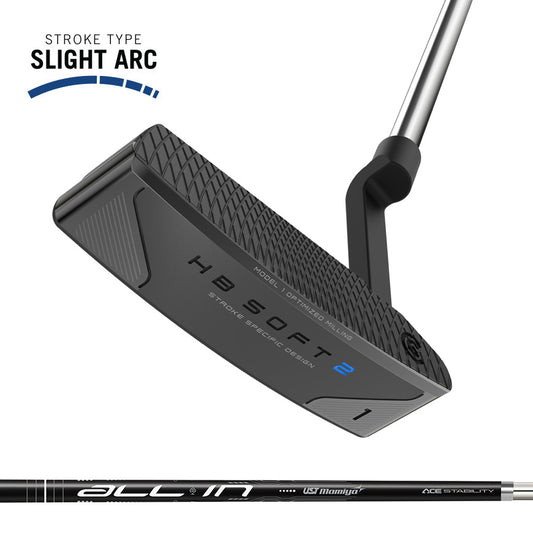 An image of Cleveland HB Soft 2 Black Putter - Model 1 on a white background