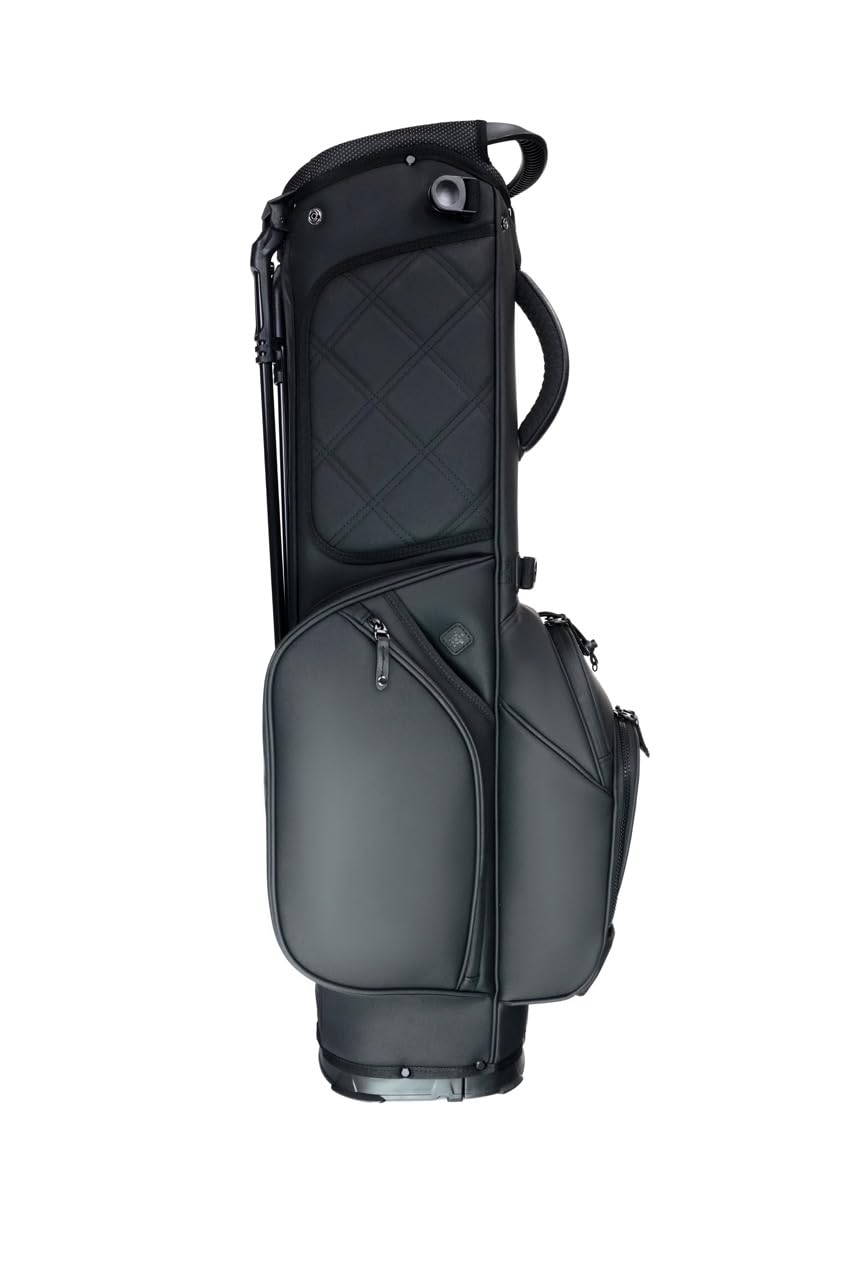 Black golf bag on a white background