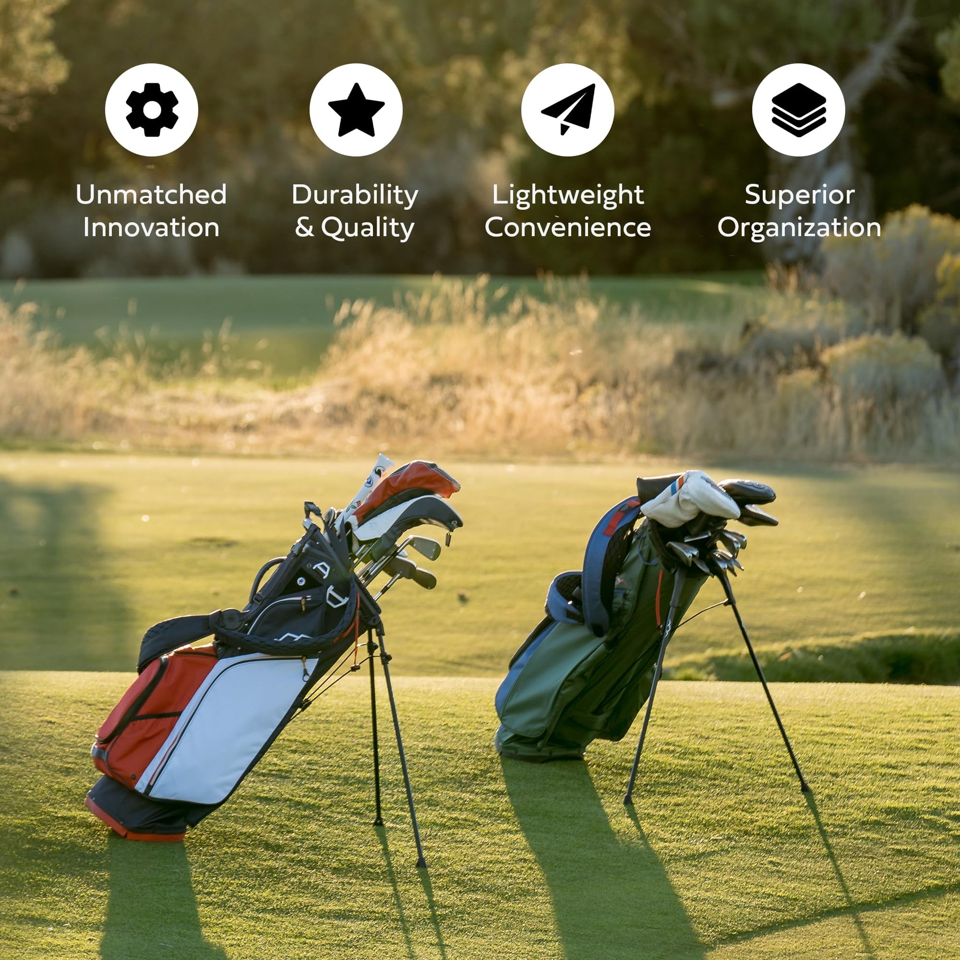 Ad image of Sun Mountain golf product features