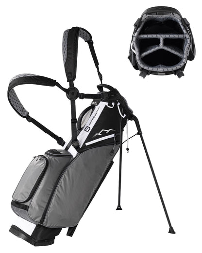 An image of Sun Mountain E-2.5 Lite Blk-Nickel-White on a white background