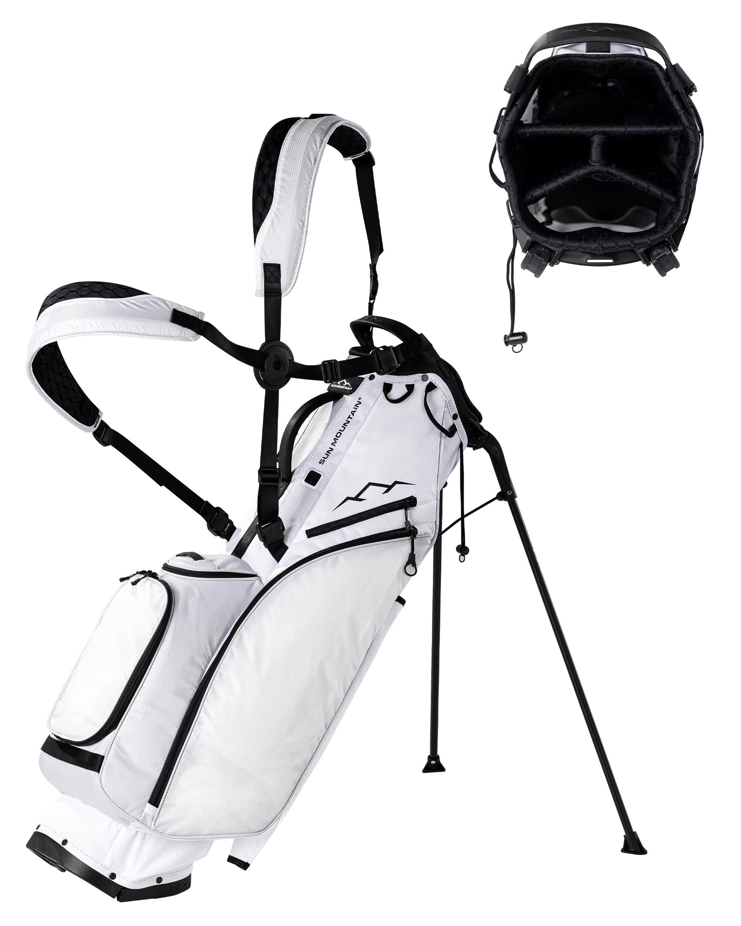 An image of Sun Mountain E-2.5 Lite White-Black on a white background