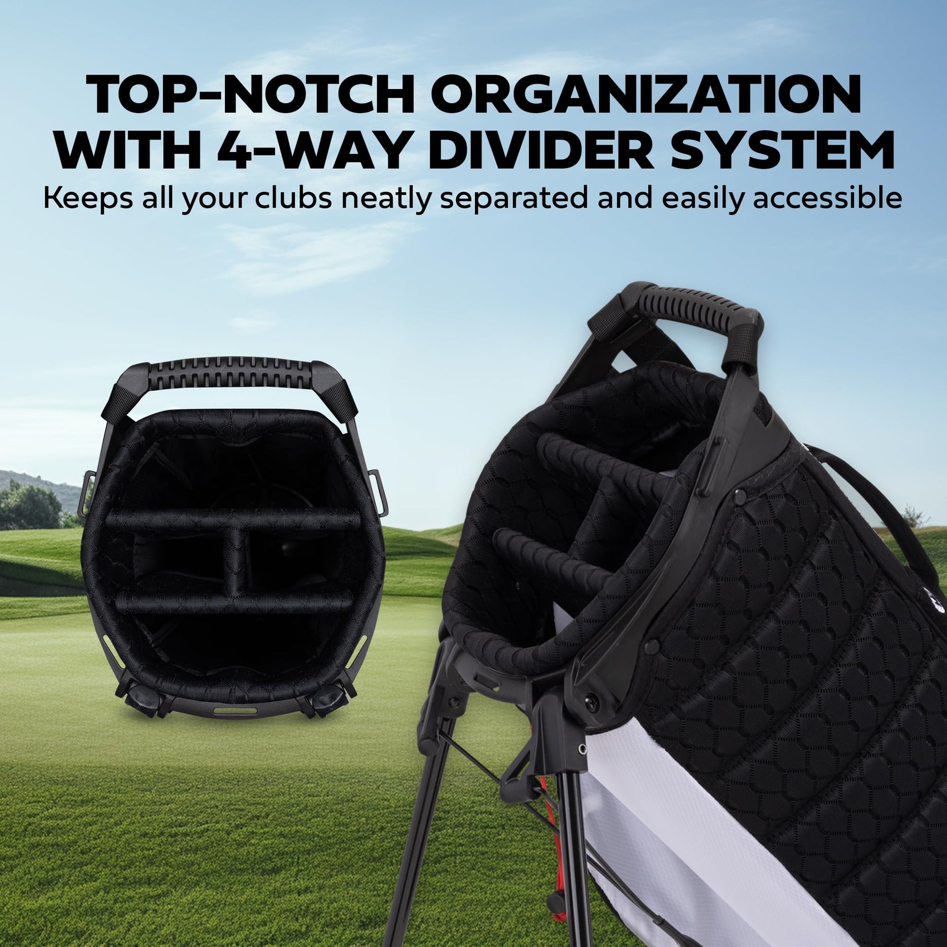 Ad image of Sun Mountain golf product features