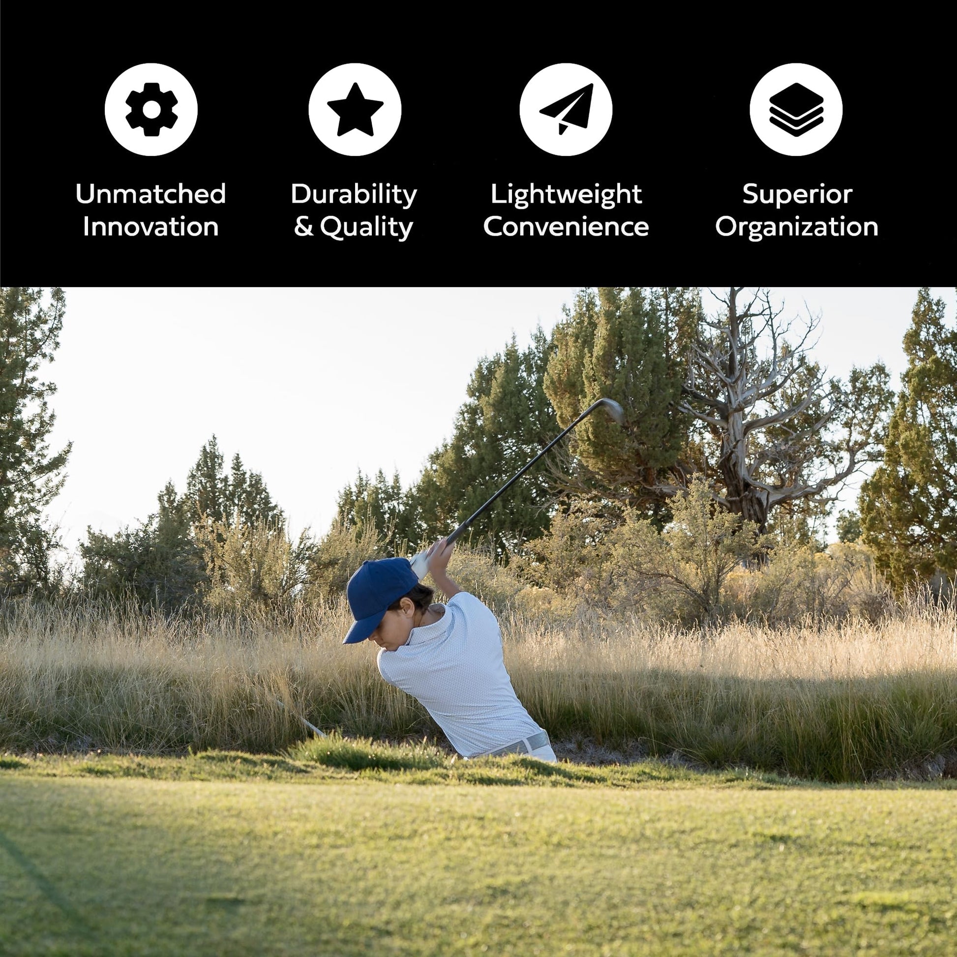 Ad image of Sun Mountain golf product features