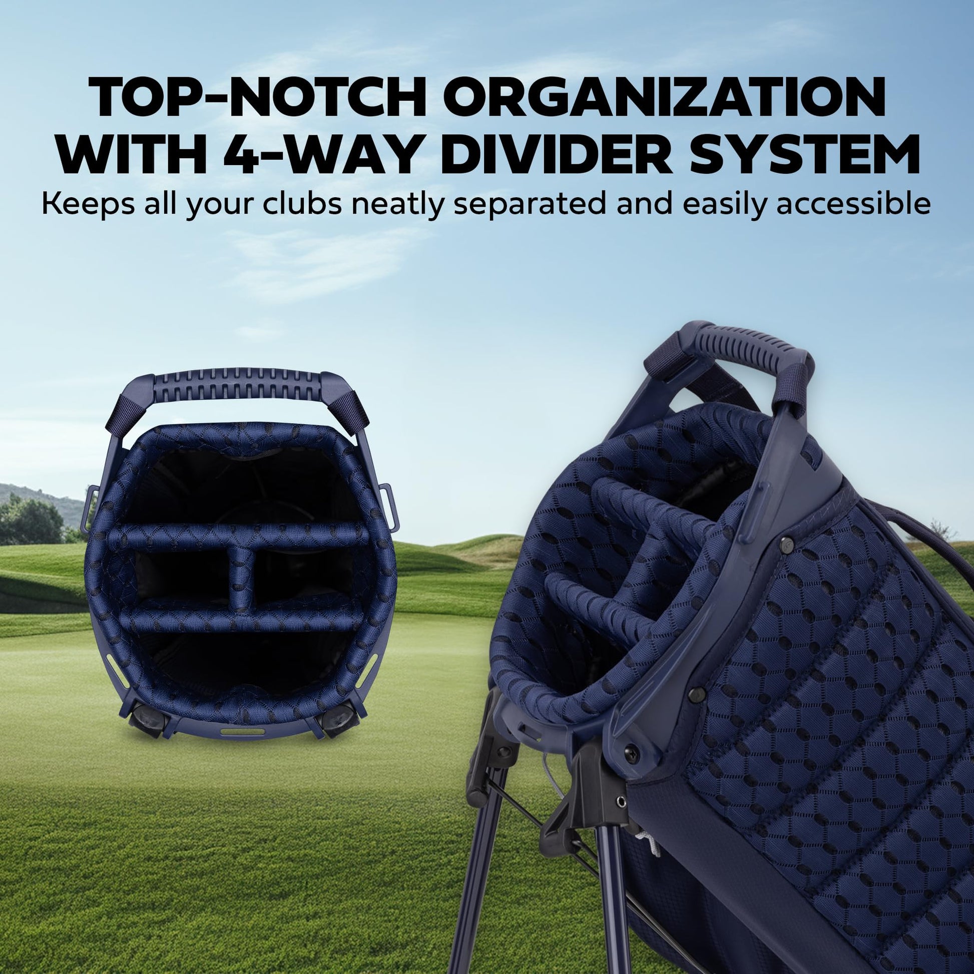 Ad image of Sun Mountain golf product features