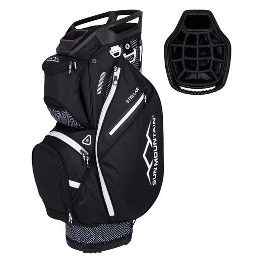 Ad image of Sun Mountain travel bag features