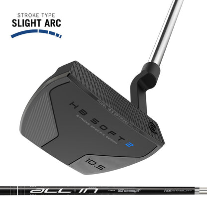 An image of Cleveland Golf HB Soft 2 Black #10.5 Putter - Right Handed/35"/Plumber's Neck on a white background