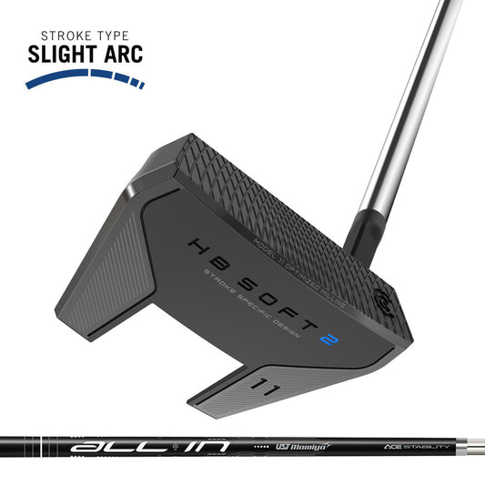 An image of Cleveland Golf HB Soft 2 Black #11 Putter - Right Handed/35"/Slant Neck on a white background
