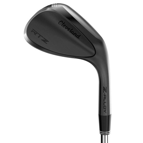 An image of Cleveland RTZ Black Satin Wedge on a white background