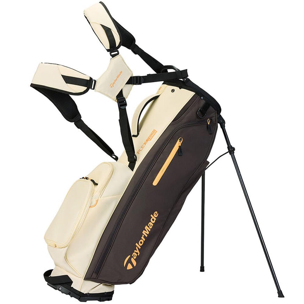 TaylorMade golf bag with stand on a white background