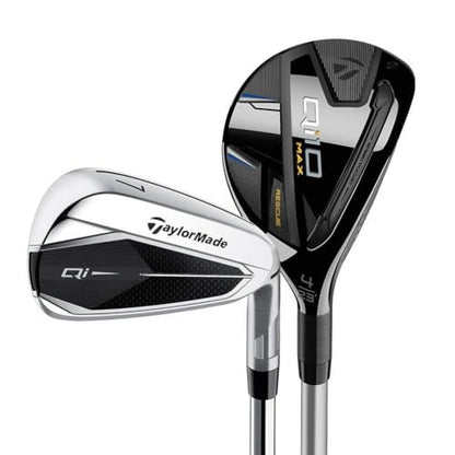 An image of TaylorMade Women's Qi10 Combo Set - 4/5 Rescue 6-P,A - Graphite - RH L-Flex on a white background
