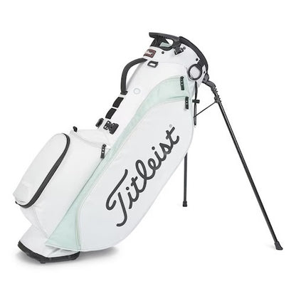 White golf bag with 'Titleist' branding on a white background