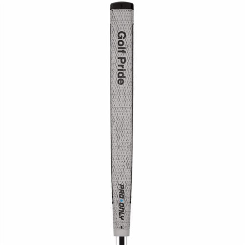 Product image of a gray Golf pride golf grip on a white background