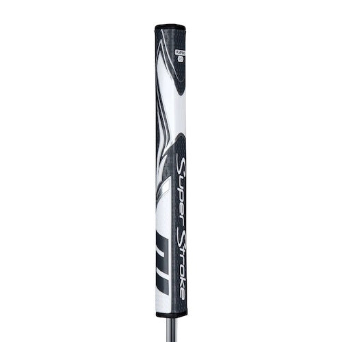 An image of SuperStroke Zenergy Flatso 2.0 Putter Grip - Grey / White on a white background