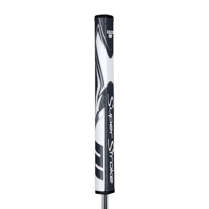 An image of SuperStroke Zenergy Flatso 2.0 Putter Grip - Grey / White on a white background