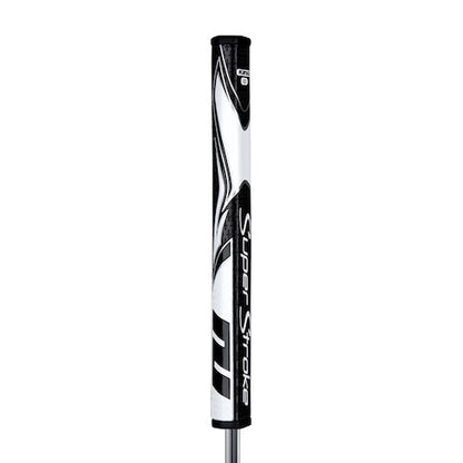 An image of SuperStroke Zenergy Flatso 1.0 Putter Grip - Black / White on a white background