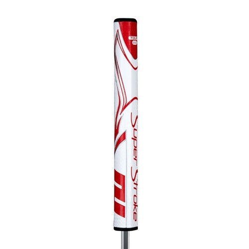 An image of SuperStroke Zenergy Tour 2.0 Putter Grip - Wht/Red on a white background
