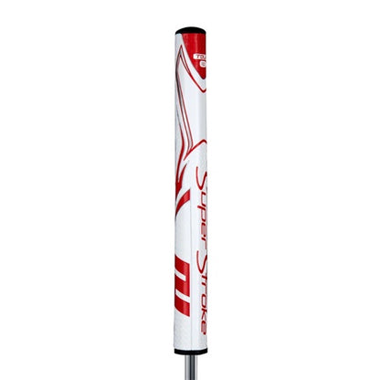 An image of SuperStroke Zenergy Tour 1.0 Putter Grip - Wht/Red on a white background