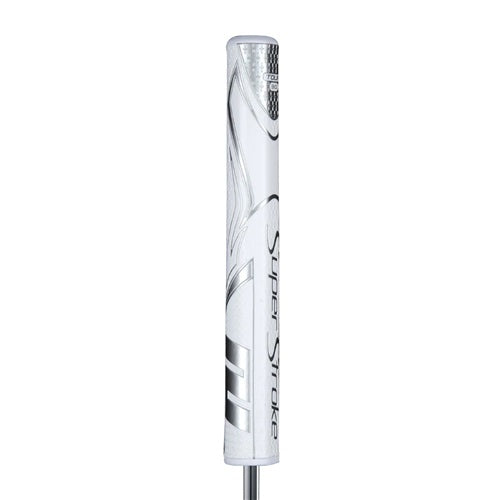 An image of SuperStroke Zenergy Tour 3.0 Putter Grip - Wht/Silver on a white background